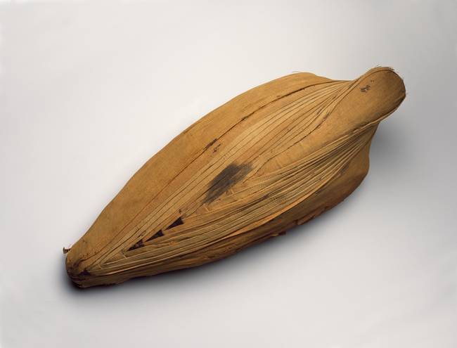 An ibis mummy in its wrappings. 410-200 BCE.