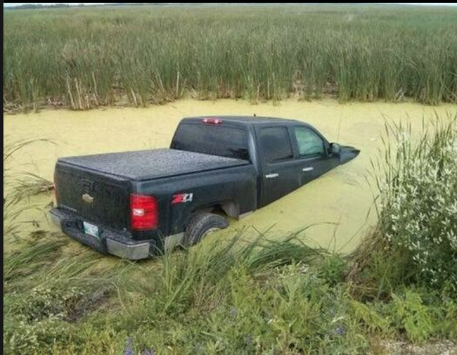 16.) "Don't worry honey. The ground looks pretty solid over here."