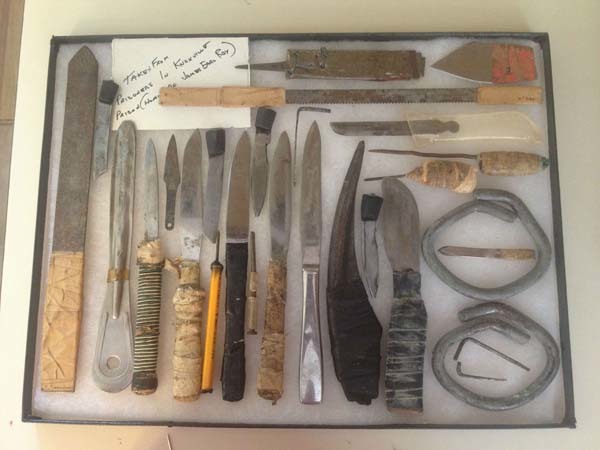 4.) This is a collection of confiscated prison shanks.