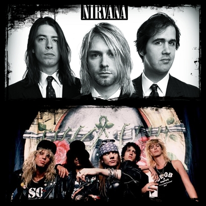 3.) Guns n' Roses vs. Nirvana