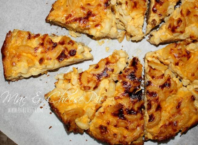 <a href="https://www.ohbiteit.com/2014/09/pretzel-crusted-mac-cheese-pie.html" target="_blank">Mac and Cheese Pie</a>