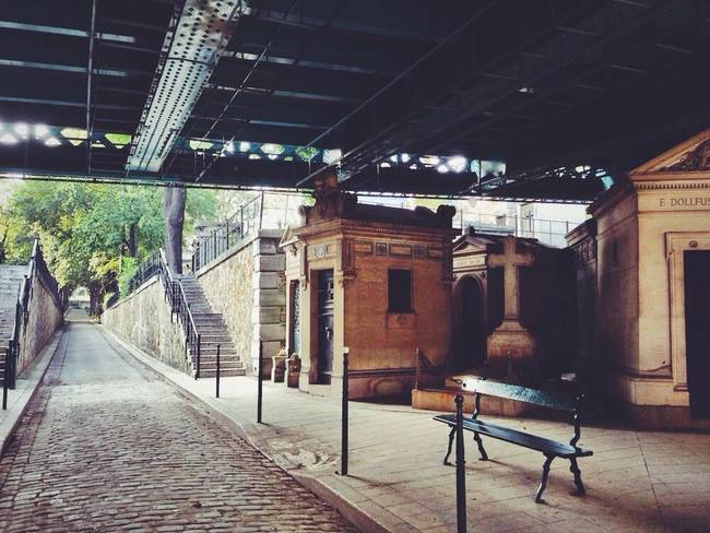 The graves are actually built right into the pavement.