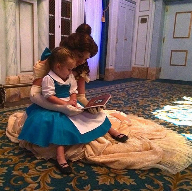 Enjoying a good book with Belle.