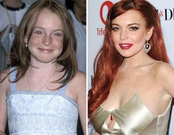 21.) Lindsay Lohan - 1998 and now.