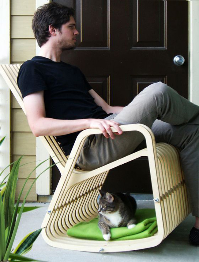 19.) Pet And Owner Rocking Chair