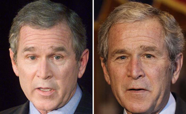 7.) George W. Bush: 2001 and 2008.