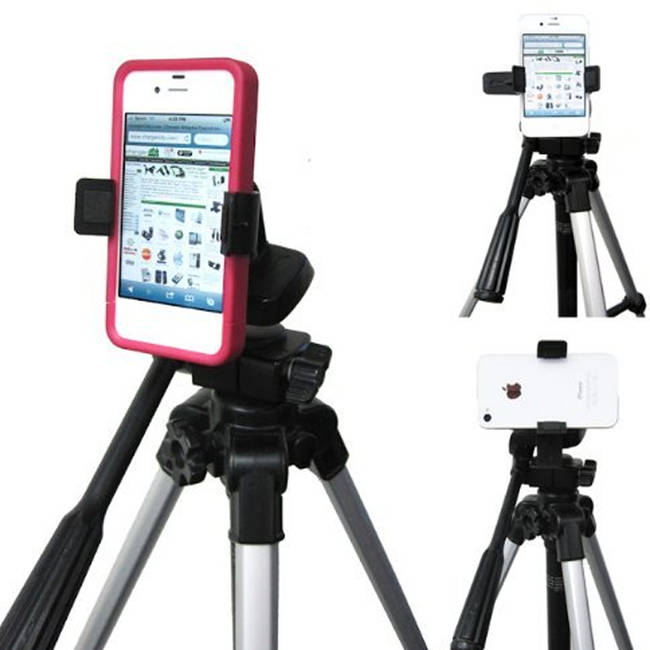 If you already own a tripod, <a href="https://www.amazon.com/ChargerCity-Exclusive-Adjustment-Easy-Adjust-Smartphone/dp/B008VI7ORA/ref=sr_1_3?ie=UTF8&qid=1418247687&sr=8-3&keywords=smartphone+tripod=vira0d-20">this mount</a> will fit any smartphone.