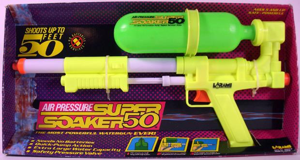 3.) Super Soaker: Wetter is better!