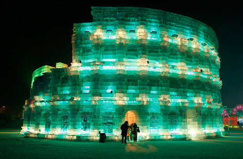 An ice colosseum