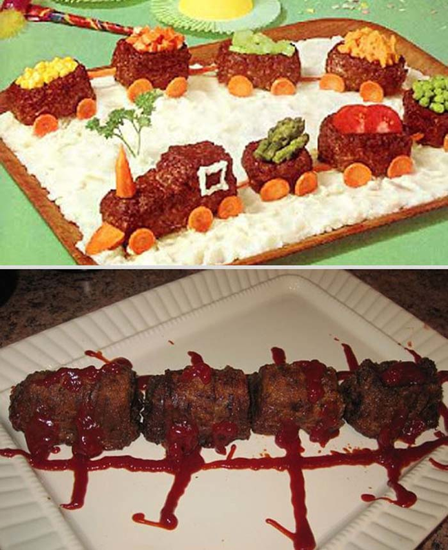 8.) This is not the meatloaf train I envisioned.