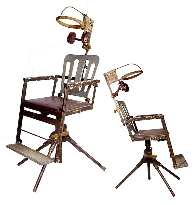 8.) A portable operating chair from the WWII era.