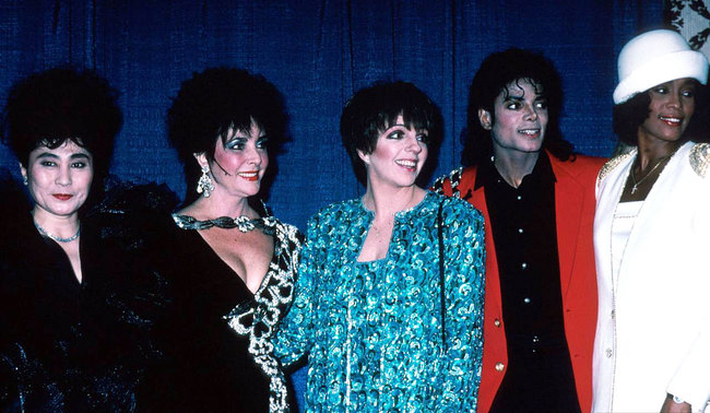 32. Yoko Ono, Elizabeth Taylor, Liza Minneli, Michael Jackson and Whitney Houston