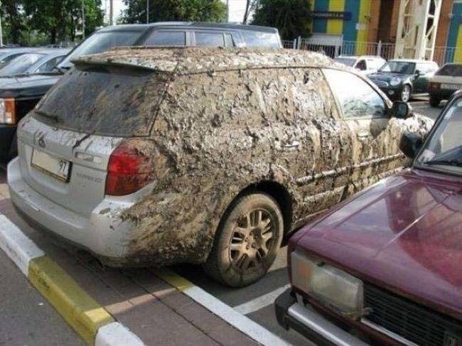 You can go to jail for driving a dirty car in Russia.