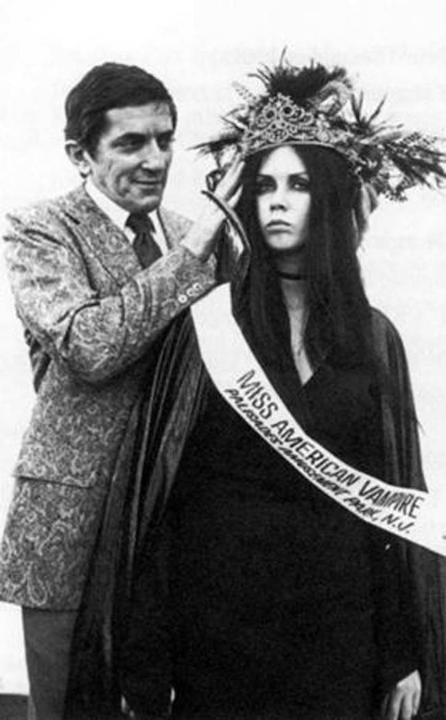9.) Here is Jonathan Frid, from the TV show <i>Dark Shadows</i>, crowing Miss American Vampire at Palisades Amusement Park in 1970.