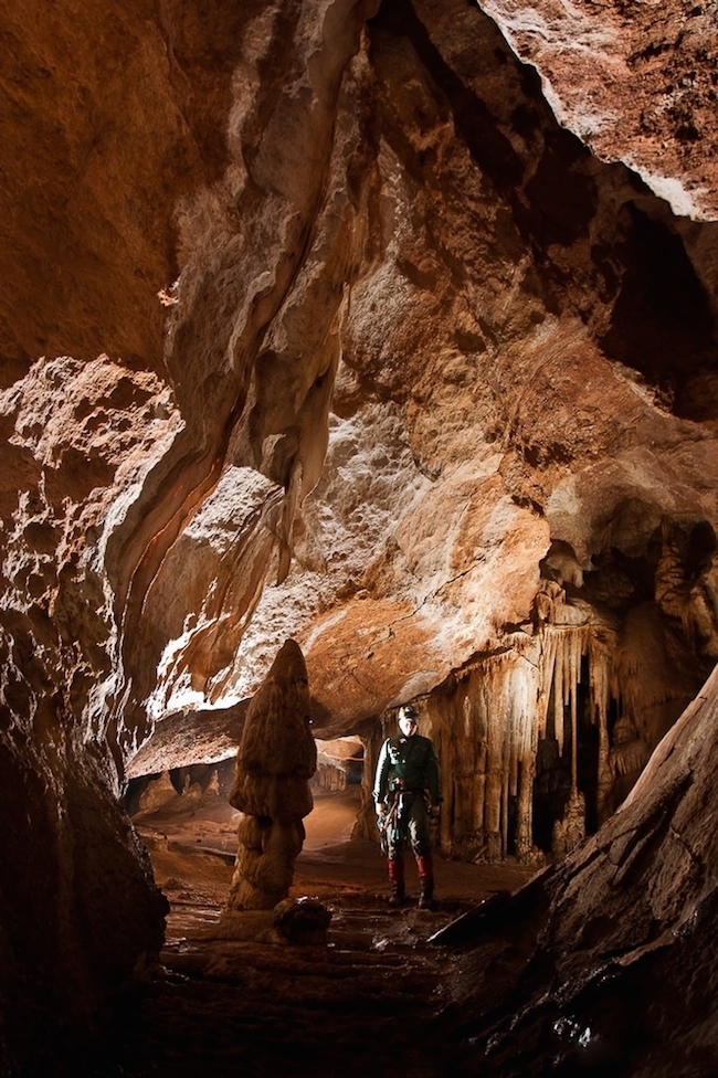 In 2001 Krubera Cave officially became the world’s deepest cave with an explored depth at the time of 1,710 meters. The cave is now known to be more than 2,000 meters deep.