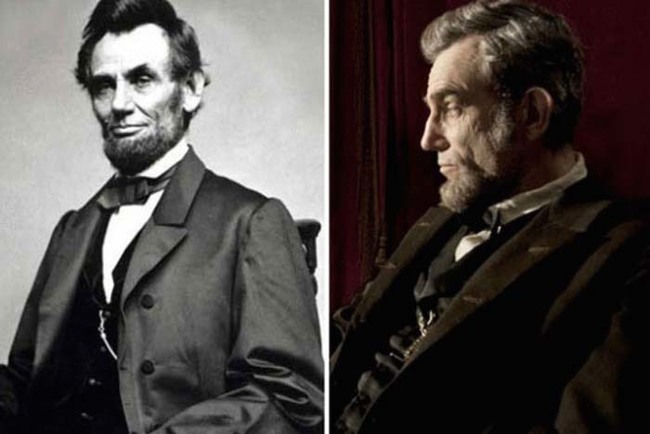 5.) Abraham Lincoln played by Daniel Day-Lewis in <em>Lincoln</em>