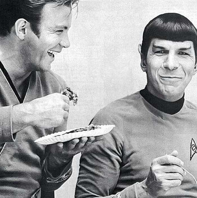 21.) Kirk and Spock having fun.