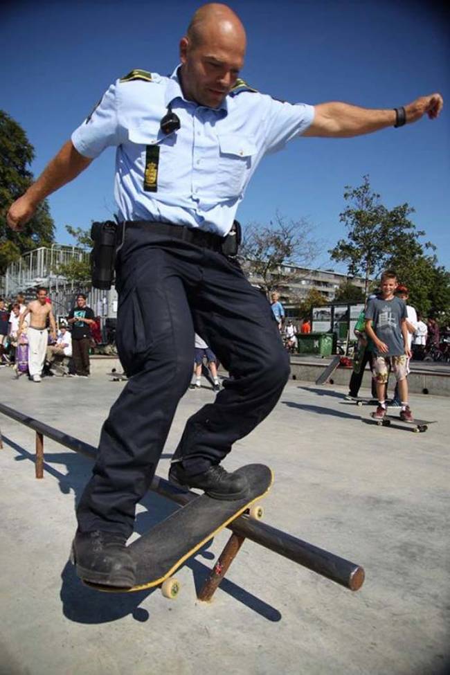 7.) Gnarly cop showing off his moves.