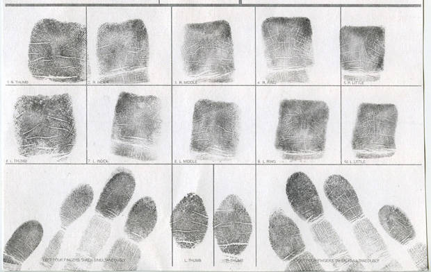 Lovell's fingerprints, which would have been used as a measure to disentangle her identity from Hart.