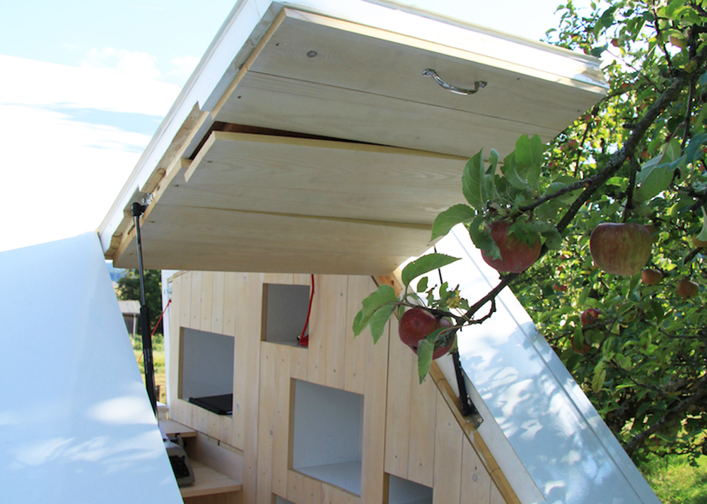 3. The skylight allows for some easy apple picking. You don't even have to put pants on.