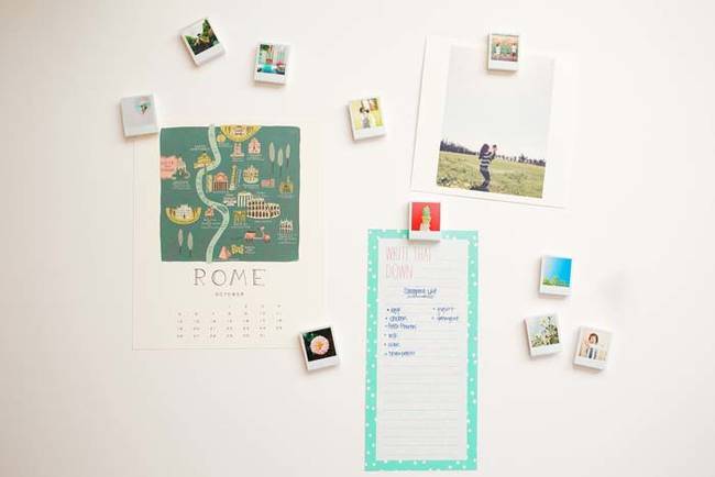 Go old school with personalized Polaroid magnets.