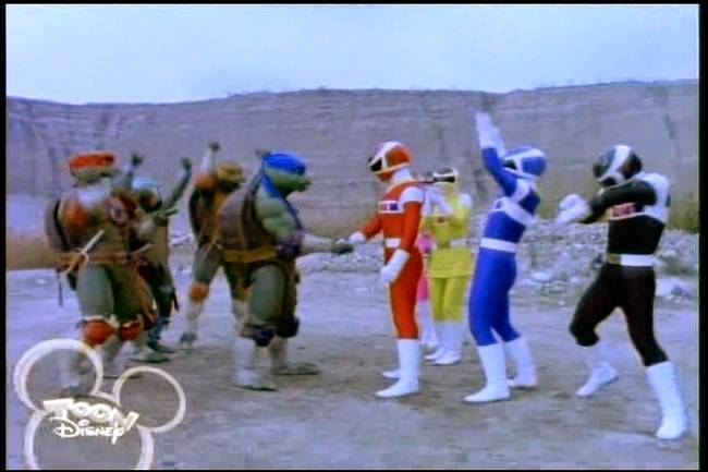 9.) Power Rangers and Ninja Turtles