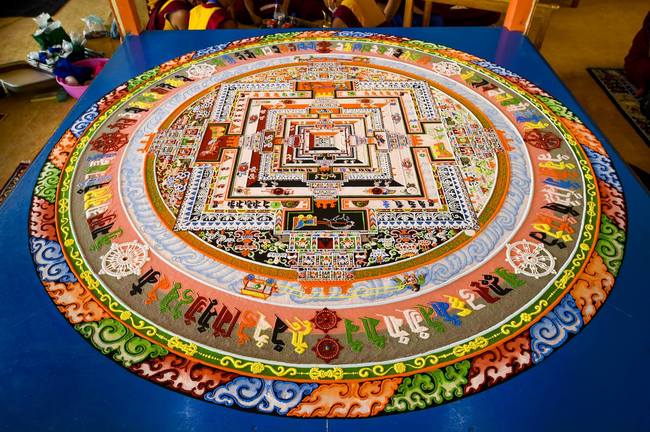 The completed Kalachakra Sand Mandala.