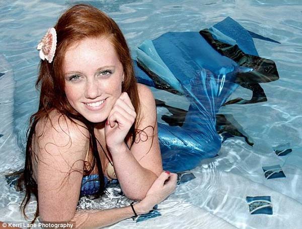 Mackenzie was asked to star in a mermaid photo shoot.