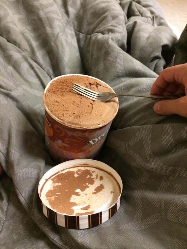 4.) When you must eat ice cream with a fork, the struggle is real.