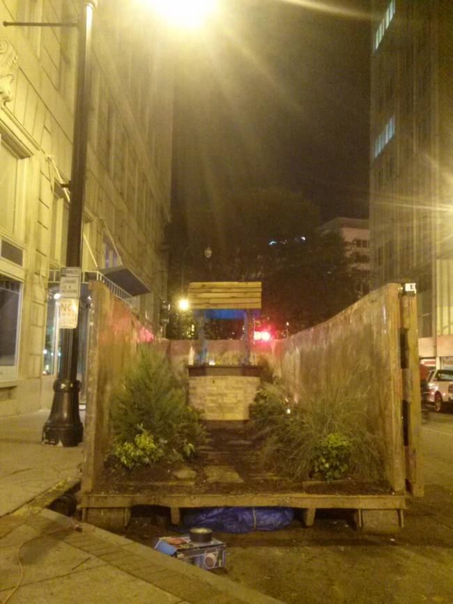 You can't wish for a better dumpster-located installation than that.