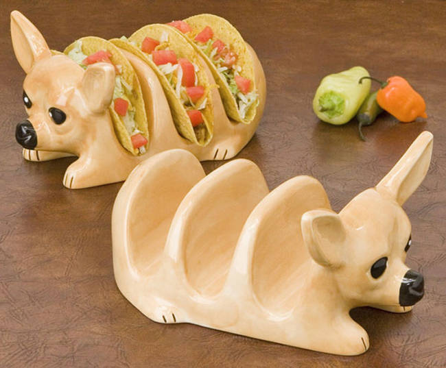 9.) Chihuahua Taco Holder Plates