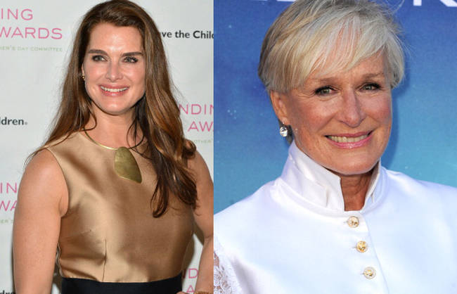 12.) Brooke Shields and Glenn Close: 2nd Cousins