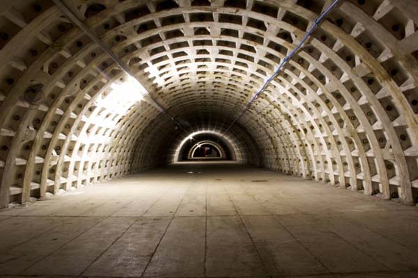 1.) An underground bomb shelter was turned into an urban farm.