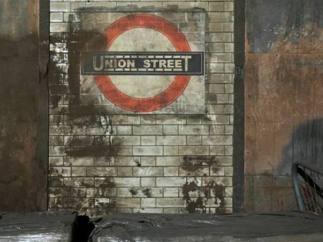 Fictional Union Street Set Up In An Aged Station For A Film.