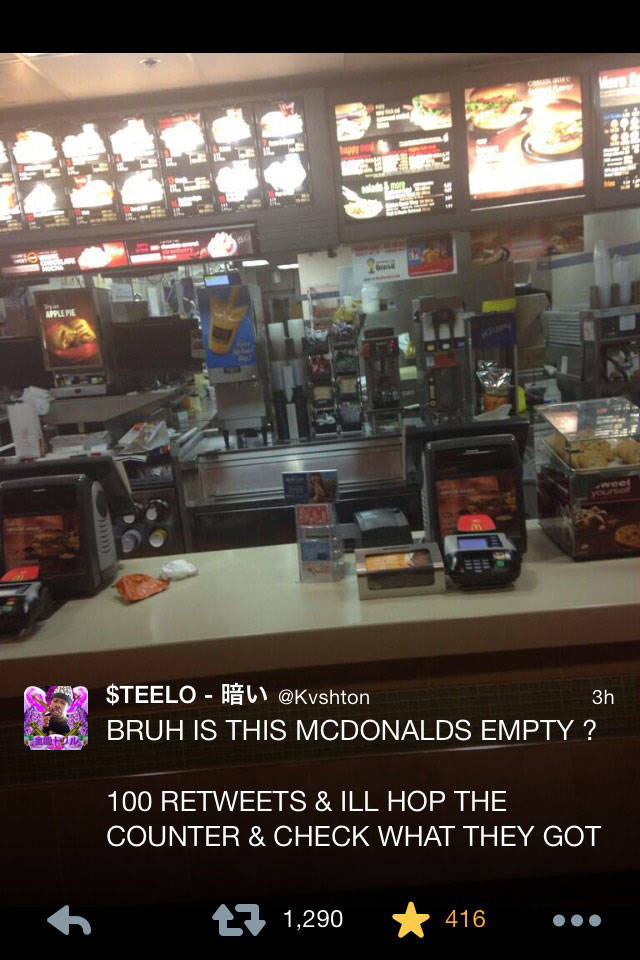 So, what do you do when you're faced with an empty McDonald's?