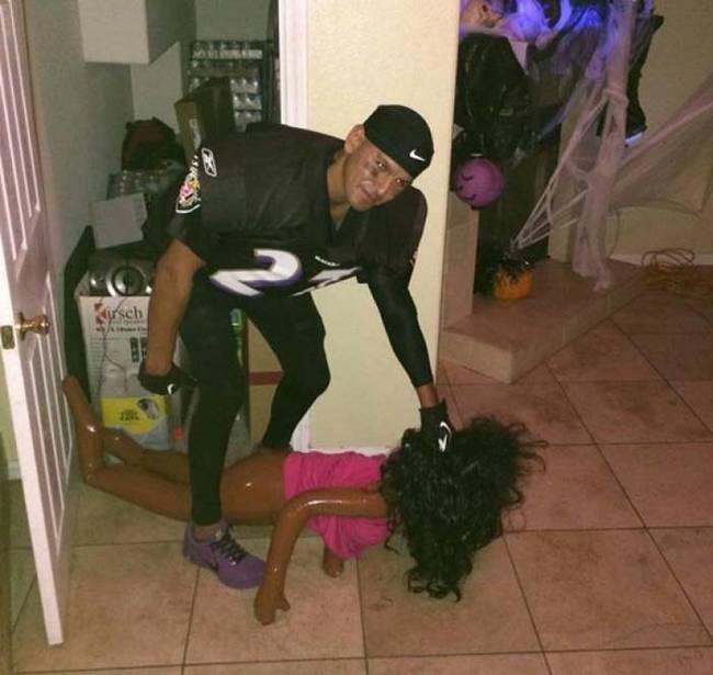 Ray Rice. The words to react to this costume escape me.