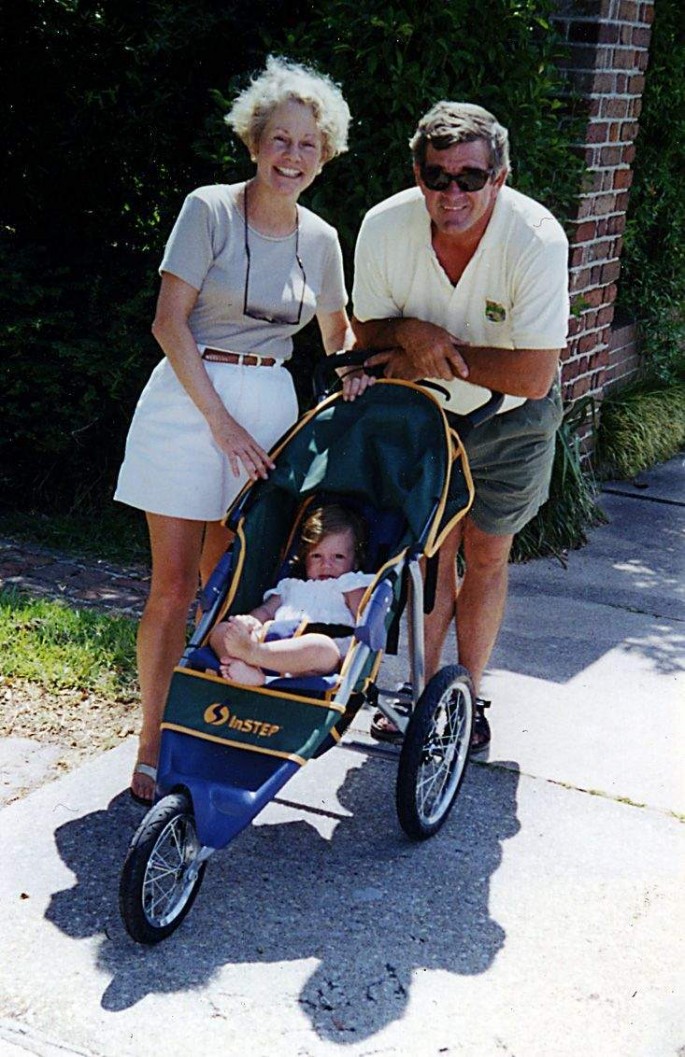 Recently the Hewitts’ daughter noticed construction tape surrounding her family’s favorite sidewalk. She immediately got in touch with City Hall to make sure the memento wasn’t lost. The city allowed her family to cut the block out and move it to Sissy’s home…