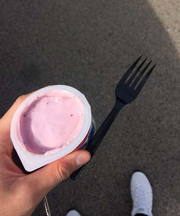 5.) When you have to fork yogurt, the struggle is real.