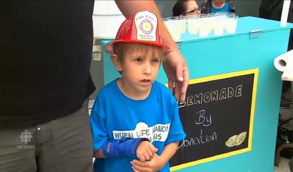 Quinn's mother, Heather Roney, knew that the lemonade stand wouldn't be enough to help Brayden.