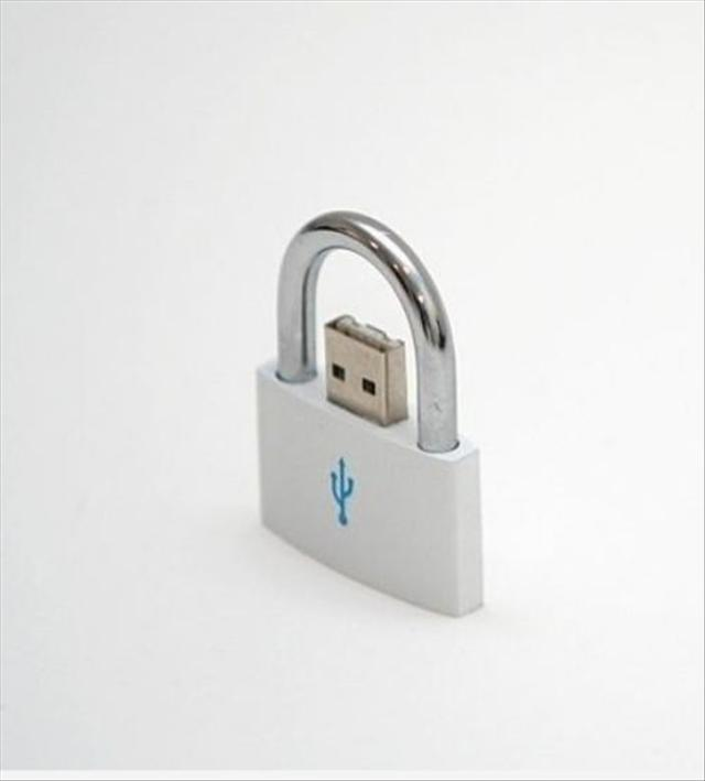 3.) That's how you lock a USB drive.