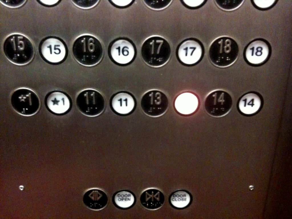 12.) Elevator Buttons - Just what we needed, another excuse for jerks to not hold the door for us.