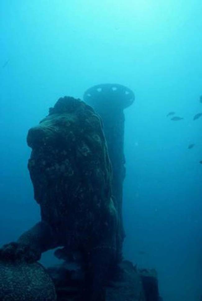 40-feet below the surface is the Memorial Reef. So far it is already the final resting place of hundreds of people.