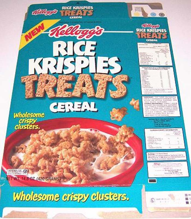 3.) Rice Krispies Treats Cereal.