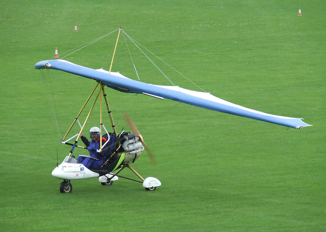 2007 - Flew around Britain in a flexwing microlight right after finishing his training.