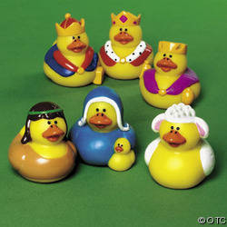 Aww look at the little baby Jesus rubber ducky!