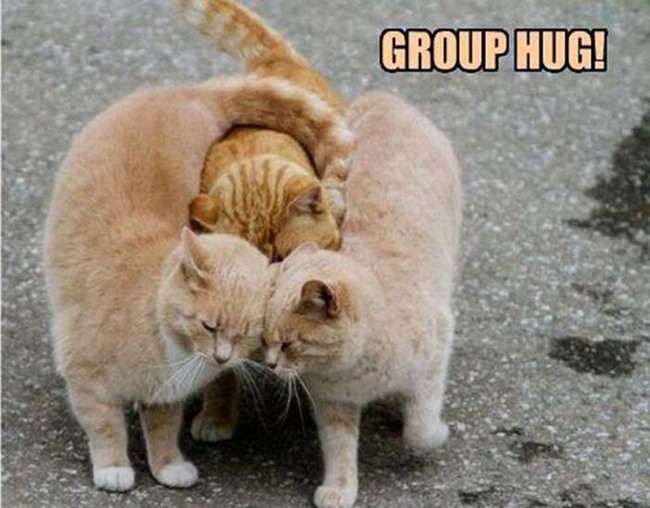 22.) Everyone loves a good group hug!