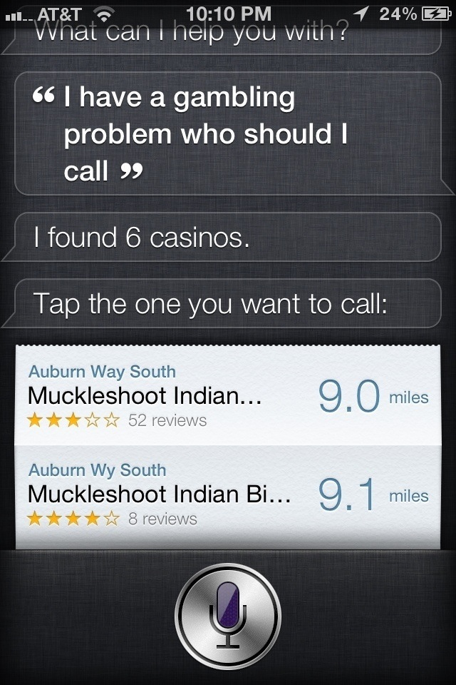 1.) Siri, you're totally an enabler.