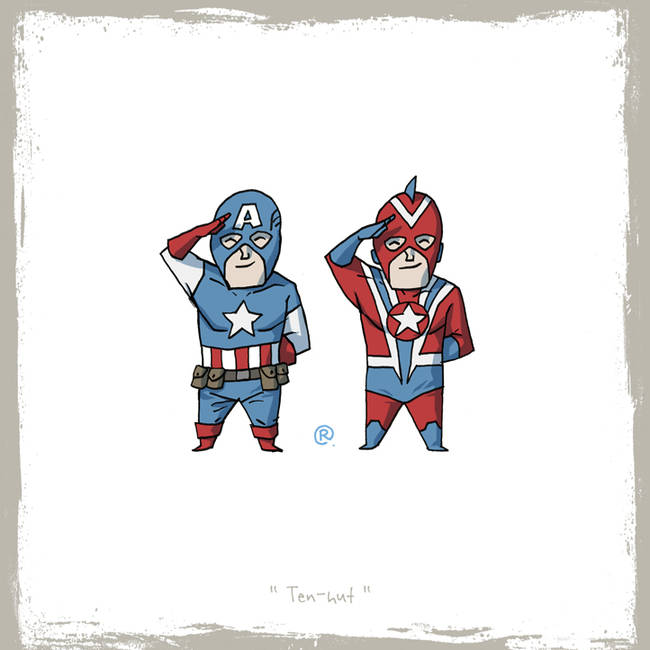 Captain America and Commander Steel