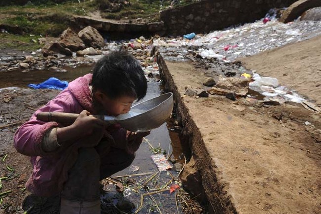 In Wenzhou, China, it's especially bad. The growth of industries have destroyed the water supply.