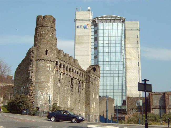 Swansea Castle in Wales.